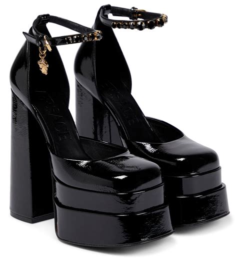 versace medusa.|Versace Medusa platform heels.